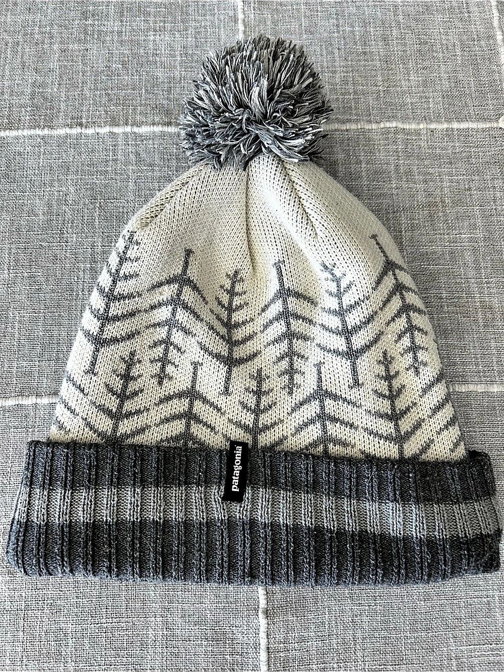 Patagonia Powdertown Beanie Gray & Cream